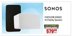 2001 Audio Video FIVE1US1B SONOS Hi-Fidelity Speaker offer