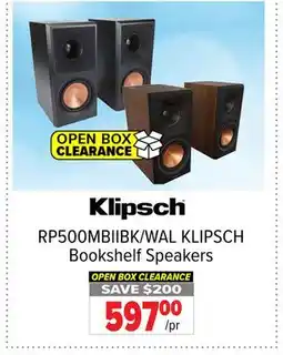 2001 Audio Video RP500MBIIBK KLIPSCH Bookshelf Speakers offer
