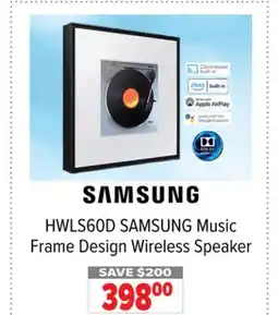 2001 Audio Video SAMSUNG Music Frame Design Wireless Speaker offer