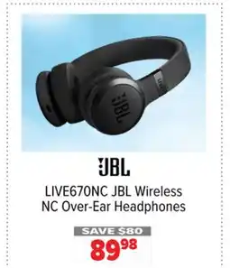 2001 Audio Video LIVE670NC JBL Wireless NC Over-Ear Headphones offer