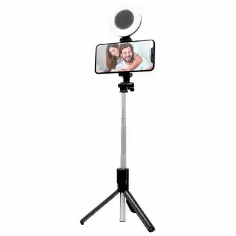Best Buy Emerge 2-in-1 LED Ring Light Selfie Stick Tripod with Remote (ETSELFTRL) offer