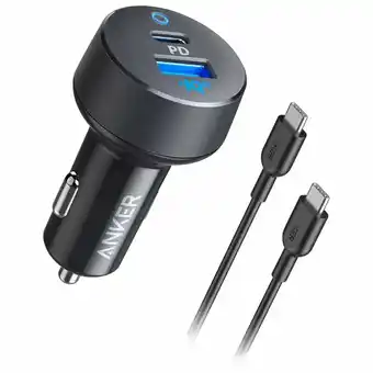 Best Buy Anker PowerDrive 2-Port USB-C/USB-A Car Charger with PowerLine II USB-C/USB-C Cable (2721JF1-5) offer