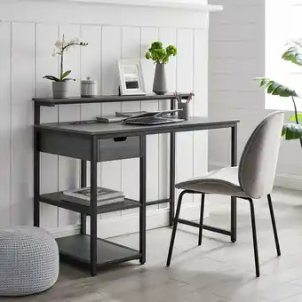 Best Buy LHD Lila 43"W Computer Desk with USB Port - Black offer
