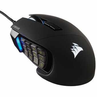 Best Buy Corsair Scimitar RGB Elite 18000 DPI Optical Gaming Mouse - Black offer