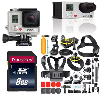 Best Buy GoPro HERO3 White Edition Action Sport Wi-Fi Camera Camcorder With 35-In-1 Action Camera Accessory Kit - Refurbished offer