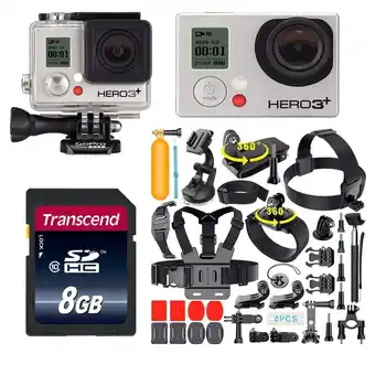Best Buy GoPro HERO3+ Silver Edition Action Sport Camera Camcorder With 35-In-1 Action Camera Accessory Kit (Refurbished) offer