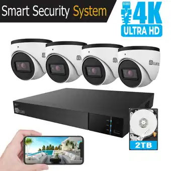 Best Buy [2021 New] Elder 4K Security Camera System, 4pcs 4K PoE IP Security Cameras, Smart Home Security Camera System & 4K NVR 2TB W offer