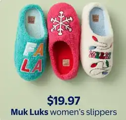 Walmart Muk Luks women's slippers offer
