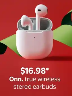 Walmart Onn true wireless stereo earbuds offer