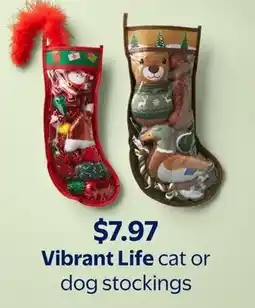 Walmart Vibrant Life cat or dog stockings offer