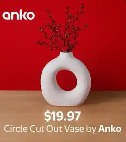 Walmart Anko Circle Cut Out Vase offer