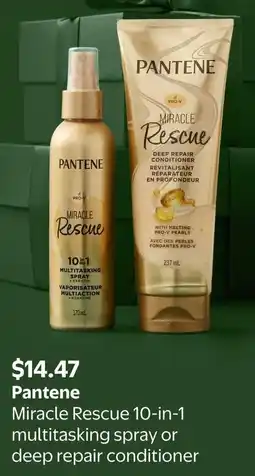 Walmart Pantene Miracle Rescue 10-in-1 multitasking spray or deep repair conditioner offer