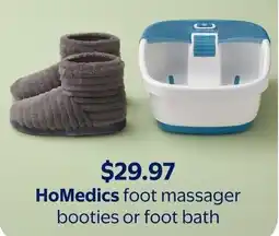 Walmart HoMedics foot massager booties or foot bath offer