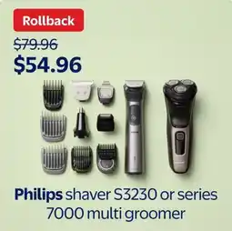 Walmart Philips shaver S3230 or series offer
