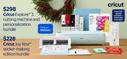 Walmart Cricut Explore 3 cutting machine and personalization bundle offer