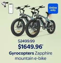 Walmart Gyrocopters Zapphire mountain e-bike offer