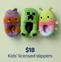 Walmart Kids' licensed slippers offer