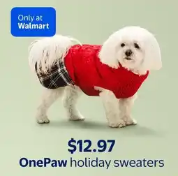 Walmart OnePaw holiday sweaters offer