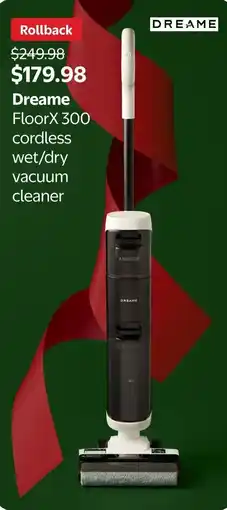 Walmart Dreame FloorX 300 cordless wet/dry vacuum cleaner offer