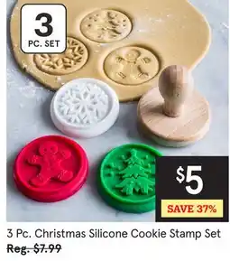Kitchen Stuff Plus 3 Pc. Christmas Silicone Cookie Stamp Set offer
