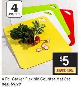Kitchen Stuff Plus 4 Pc. Carver Flexible Counter Mat Set offer