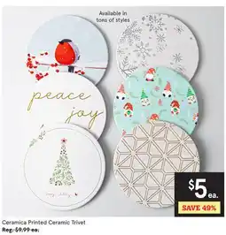 Kitchen Stuff Plus Ceramica Printed Ceramic Trivet offer