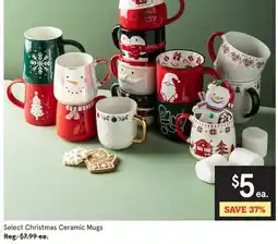 Kitchen Stuff Plus Select Christmas Ceramic Mugs offer