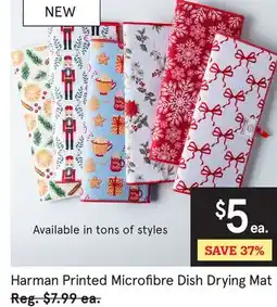 Kitchen Stuff Plus Harman Printed Microfibre Dish Drying Mat offer