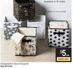 Kitchen Stuff Plus Collapsible Non-Woven Storage Bin offer