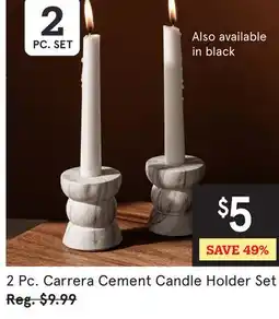 Kitchen Stuff Plus 2 Pc. Carrera Cement Candle Holder Set offer
