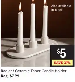 Kitchen Stuff Plus Radiant Ceramic Taper Candle Holder offer