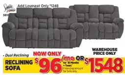 Surplus Furniture Foreside Charcoal Reclining Sofa offer