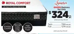 Surplus Furniture Royal Comfort Queen Mattress Set offer