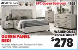 Surplus Furniture Bradly Dusty Grey Oak Queen Bed offer