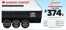 Surplus Furniture Supreme Comfort Queen Mattress Set offer