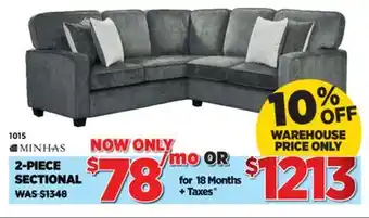 Surplus Furniture Taylon Iron 2Pc Sectional offer