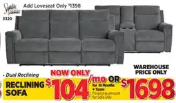 Surplus Furniture Barnsana Grey Power Reclining Sofa offer
