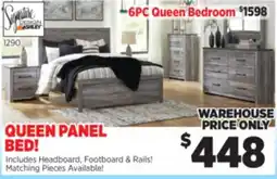 Surplus Furniture Bronyan Grey Queen Bed offer