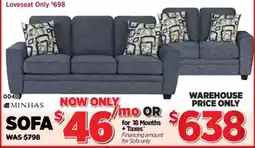 Surplus Furniture Leena Retreat Denim Sofa offer