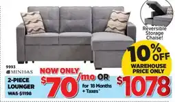 Surplus Furniture Soren Charcoal 2Pc Lounger offer