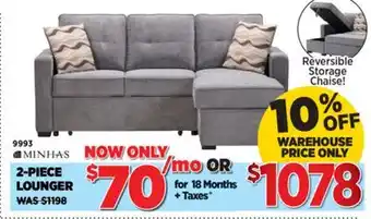 Surplus Furniture Soren Charcoal 2Pc Lounger offer