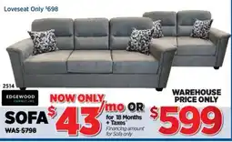 Surplus Furniture Vincent Gunmetal Sofa offer