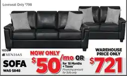 Surplus Furniture Brynn Black Sofa offer