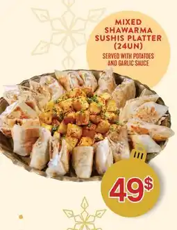 Marché Adonis MIXED SHAWARMA SUSHIS PLATTER offer
