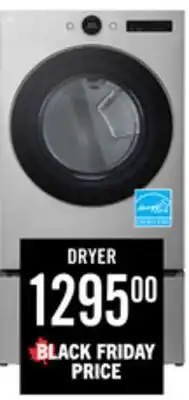The Brick LG 7.4 Cu. Ft. Smart Electric Dryer with Steam - Graphite Steel - Stackable - DLEX5500V offer