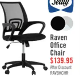 The Brick Sealy Raven 25.2 Adjustable Ergonomic Office Chair with Mesh Padding - Black offer