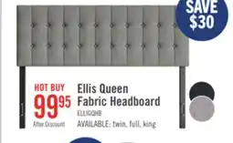 The Brick Ellis Upholstered Headboard in Grey Fabric, Button Tufted - Queen Size offer