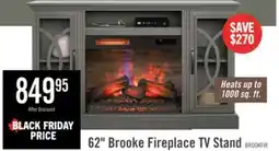 The Brick Brooke 62 Contemporary Electric Fireplace TV Stand with Storage & Cable Management for TVs up to 70 offer