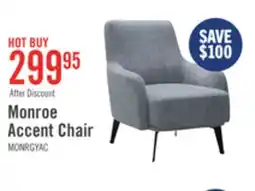 The Brick Monroe 29 Fabric Accent Chair with Metal Legs - Grey offer