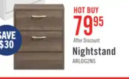 The Brick Arlo Bedside 2-Drawer Nightstand, 18.3W x 22H, Made in Canada - Grey/Brown offer